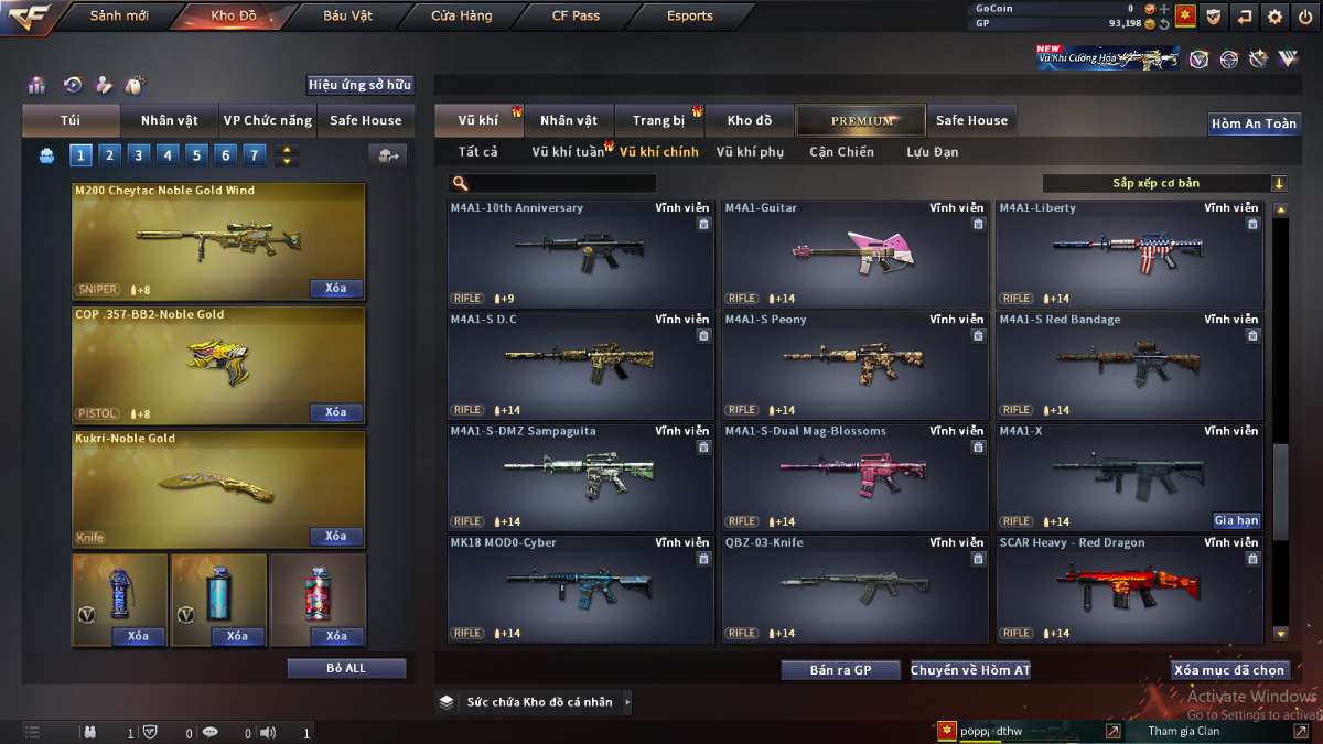 shop acc cf uy tin gia re